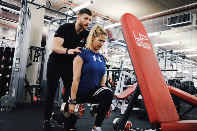 Gemma Atkinson Gorka Marquez Ultimate Performance Workout Split Squat 2