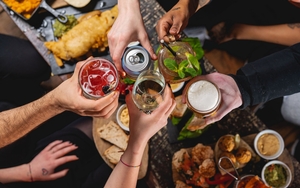 2020 03 11 Cheers Drink With Food In Background