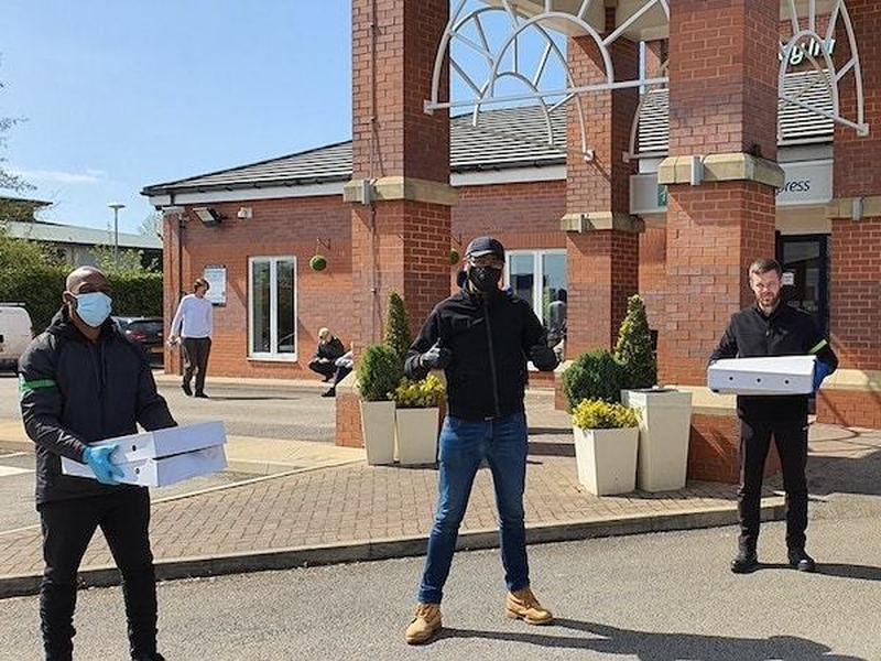 Volunteers Delivering Food During Lockdown In Manchester