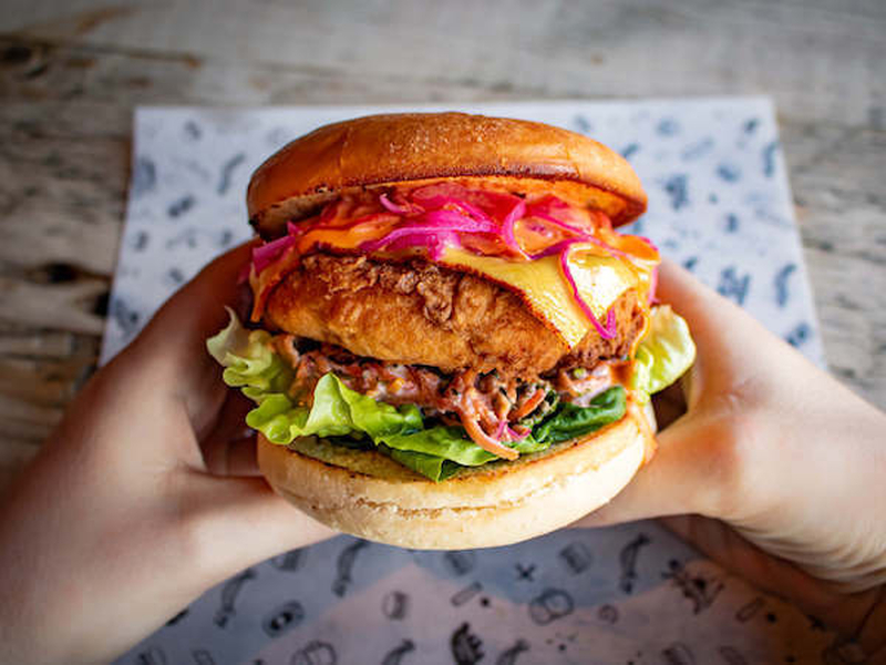 Buttermilk Chicken Burger From The Fat Hippo Liverpool And Manchester Food Menu
