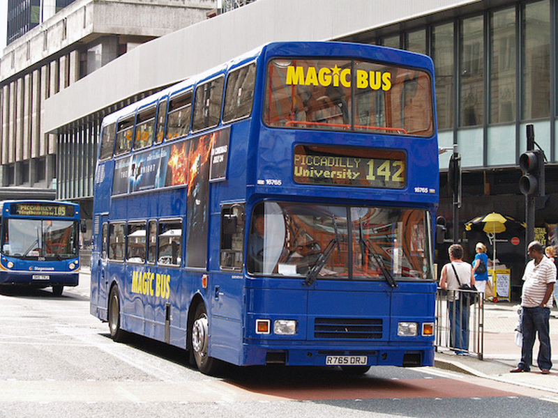 A Magic Bus In Piccadilly Manchester