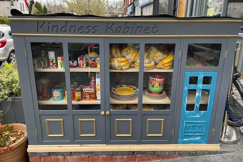 The Kindness Kabinet Outside Levenshulme Restaurant The Gherkin Manchester