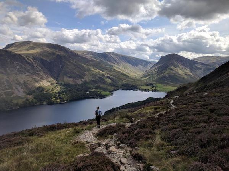 Lake District Walking Route Buttermere On The Way To Hay Stacks