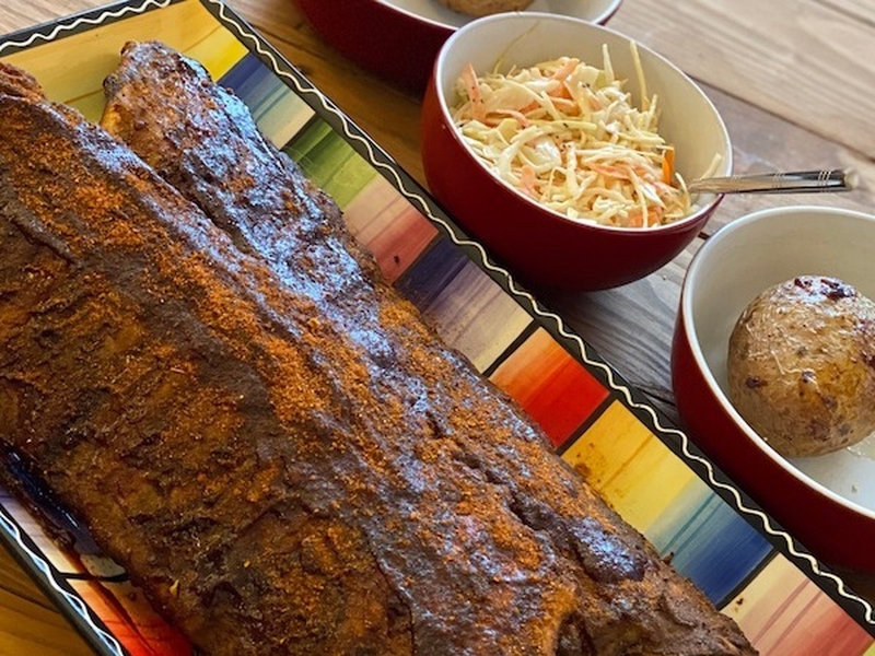 Baby Back Ribs Coleslaw And Baked Potatoes From The Hard Rock Cafe At Home Meal Kit