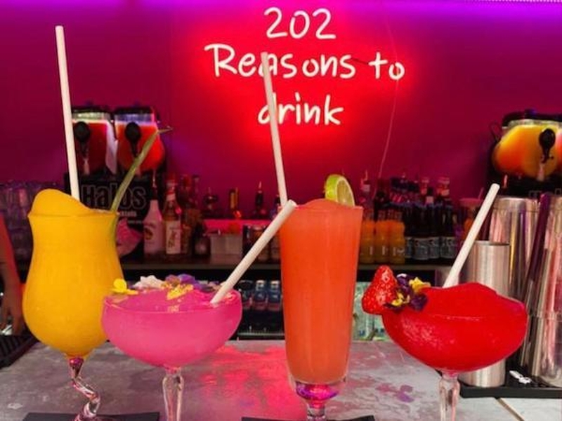 202 Reasons To Drink Neon Sign And Cocktails In Manchester