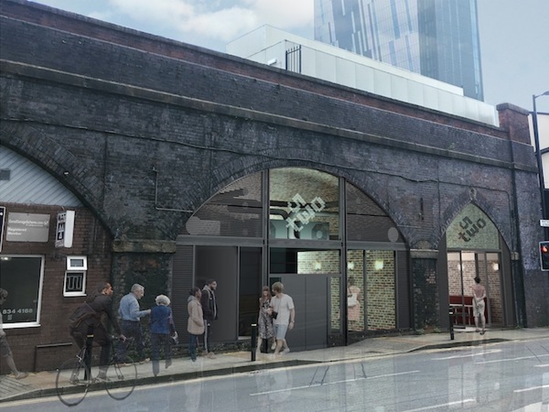 An Artists Impression Of The Front Of 53Two A Theatre Space And Bar On Watson Street In Deansgate Manchester
