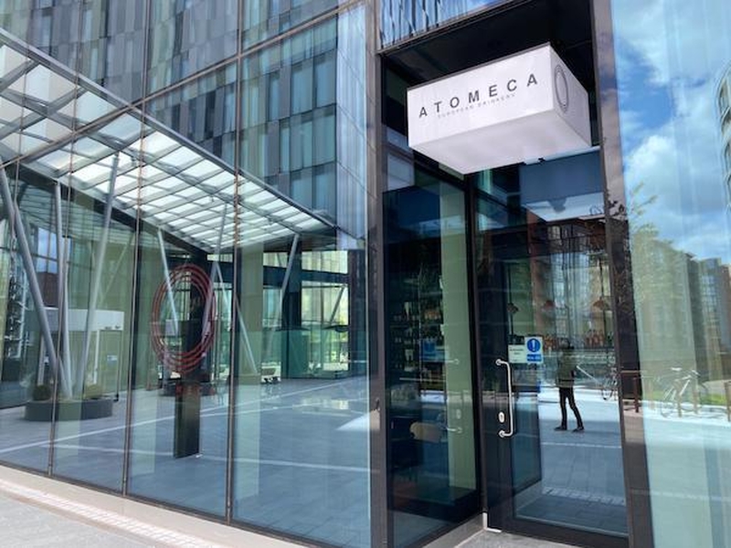 A Picture Of The Front Of Atomeca A Bar In Deansgate Square Manchester
