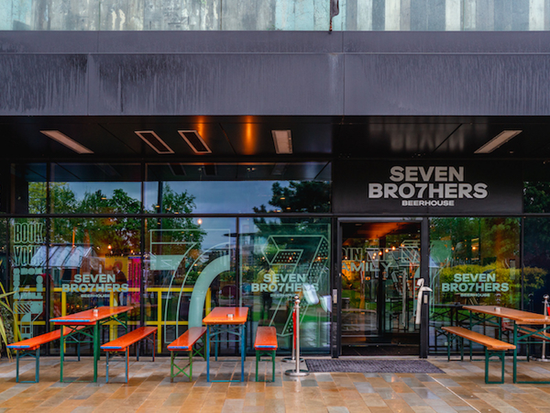 The Front Of Seven Bro7Hers Beerhouse In Media City Salford