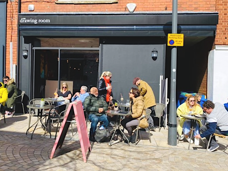 The Drawing Room In Altrincham With Diners Outside It On A Sunny Day