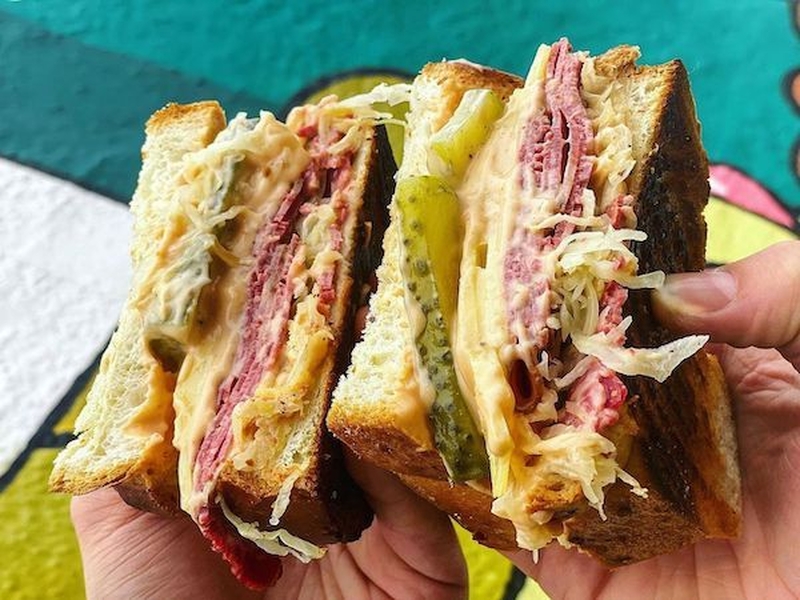 Dereks Liverpool New York Inspired American Italian Deli Reubenstein Sandwich