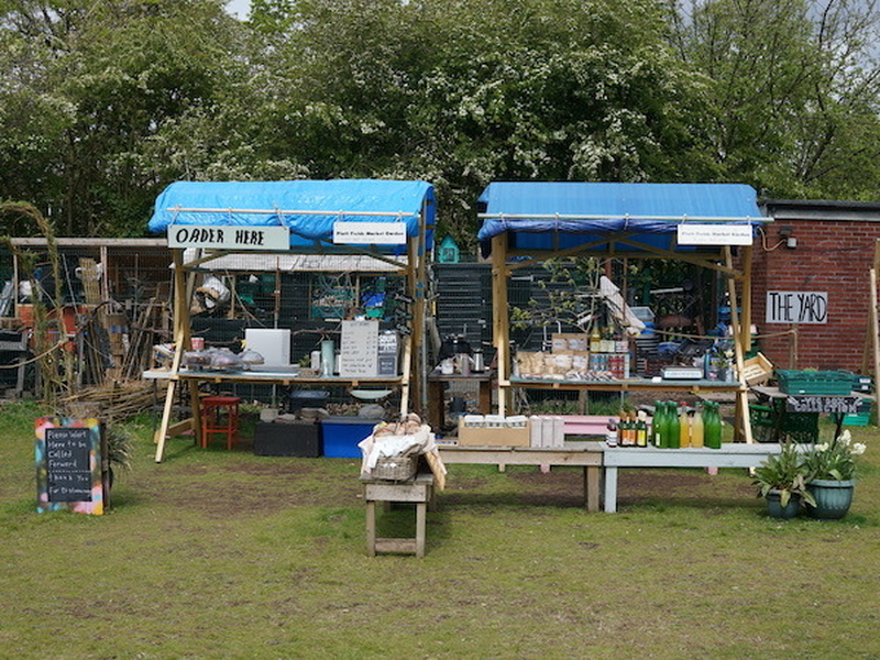 The Outdoor Cafe And Produce Stall At Platt Fields Market Garden In Fallowfield Manchester
