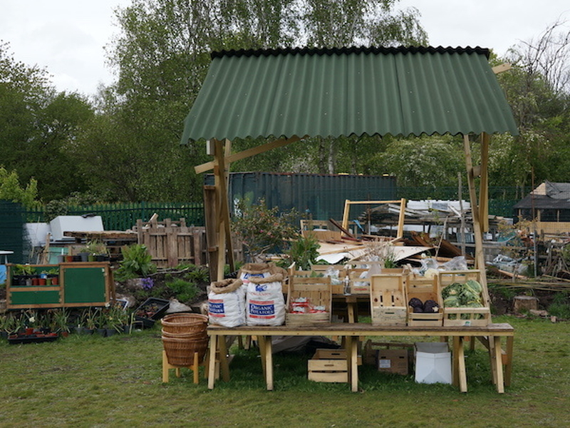 The Market Stall At Platt Fields Market Garden In Fallowfield Manchester Selling Organic Fruit And Veg Grown On Site