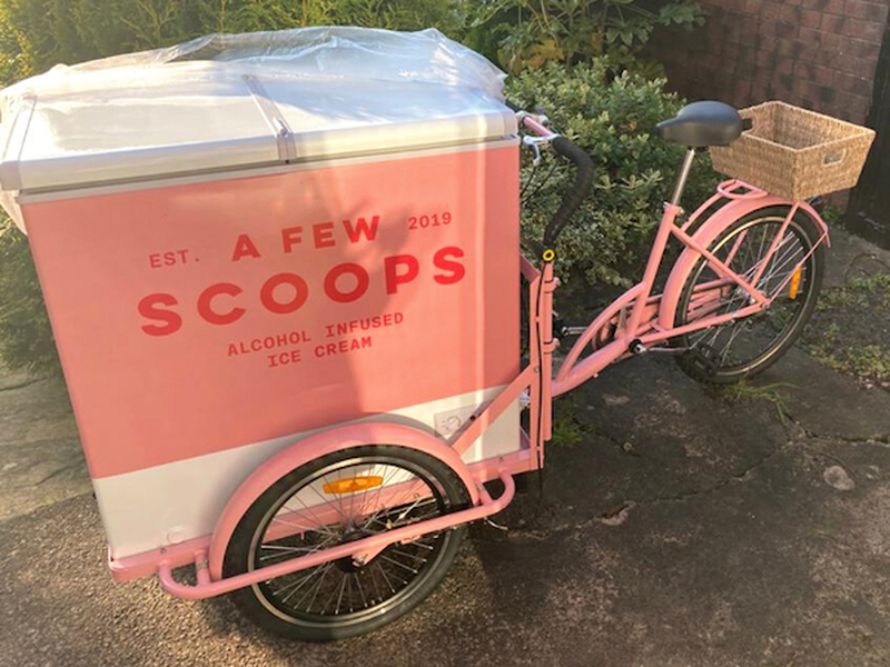 A Pink Tricycle Called Dolly From A Few Scoops Boozy Ice Cream Pop Up Manchester
