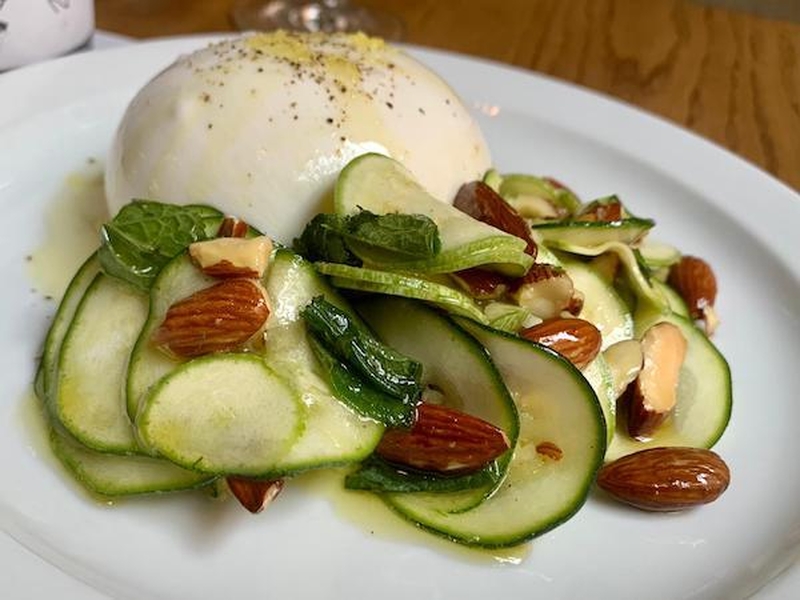 Burrata Courgette Almond And Mint Salad From Erst In Ancoats Manchester Best Dish Of June 2021