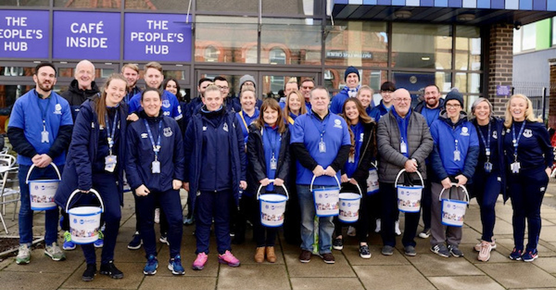 Everton In The Community Volunteers Queens Award Wolves Bucket Collection
