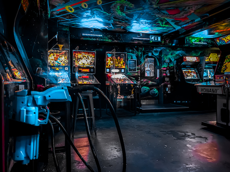 The Interior Of Nq64 A Retro Videogames Bar On Peter Street In The Northern Quarter Manchester
