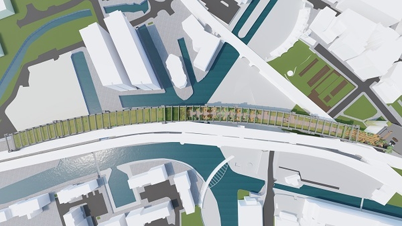 An Aerial View Showing What The Temporary Park Next Summer Could Look Like From Above © Twelve Architects Masterplanners
