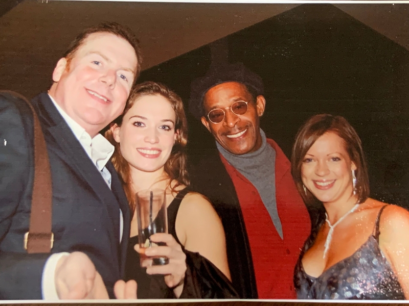 Mark Garner Of Confidentials With Huggy Bear Aka Antonio Fargas Suzie Wiseman And Polly Farman At The Opening Of The Hilton Hotel Manchester