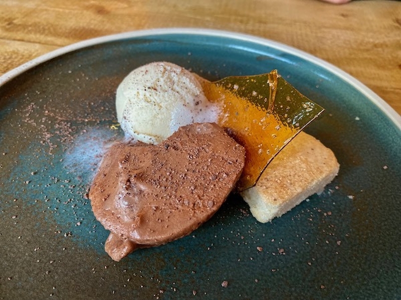 Vegan Chocolate Mousse With Shortbread And Ice Cream At Vegan Tapas Heswall On The Wirral