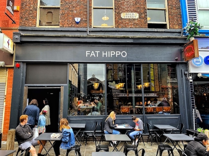 Fat Hippo Burger Restaurant Bold Street Liverpool External Photo