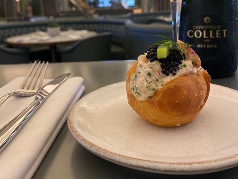 Doughnut With Caviar And Lobster From The Bull And Bear