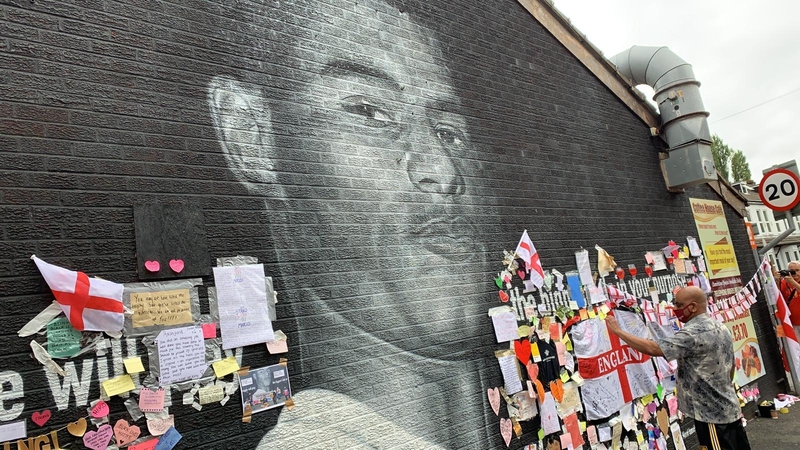 Messages Of Support At Marcus Rashford Mural In Withington