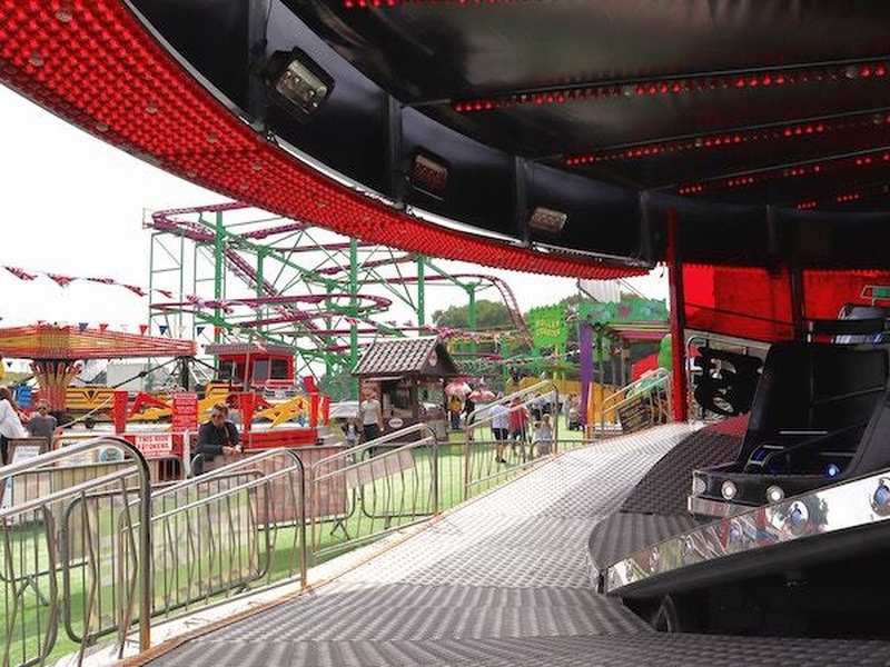 A View Of The Funfare Rides At The Come To The Beach Pop Up Funfare At Heaton Park Manchester