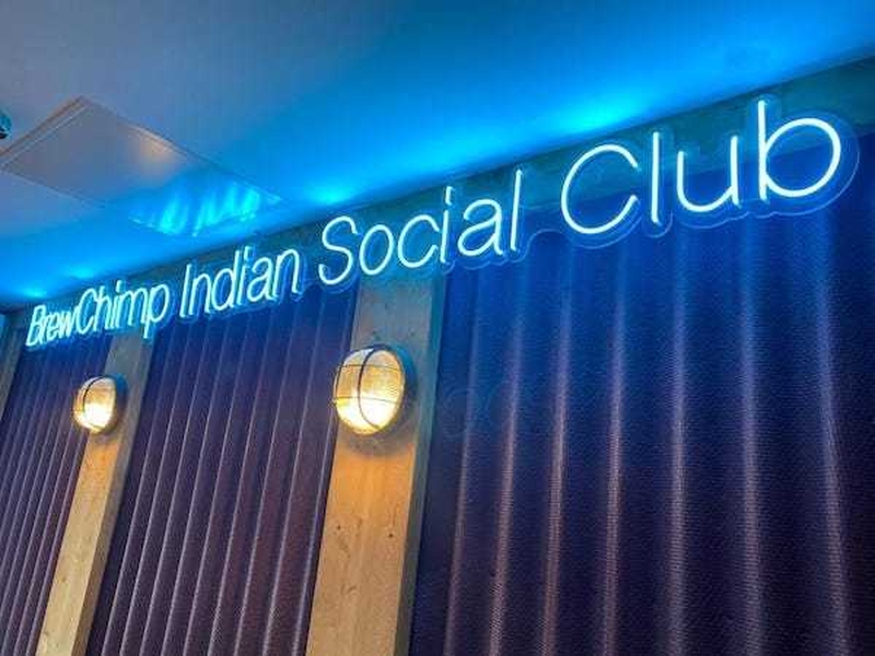 Brew Chimp Indian Social Neon Sign For Trafford New Openings