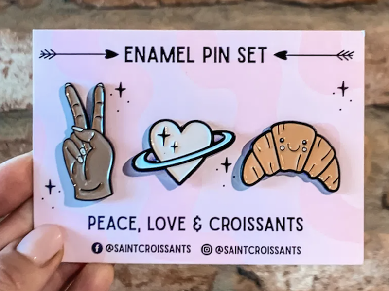 Saint Croissants Enamel Pin Set