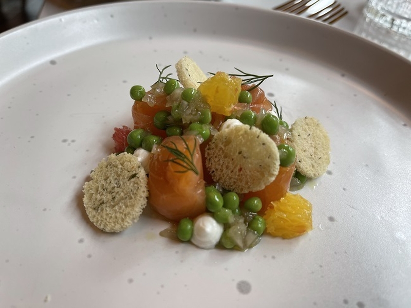 Ch Cured Salmon And Dressed Peas At Rendition Deansgate Manchester