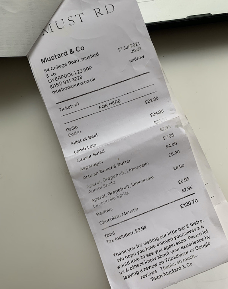 Mustard And Co Crosby Receipt Review Vicky Andrews