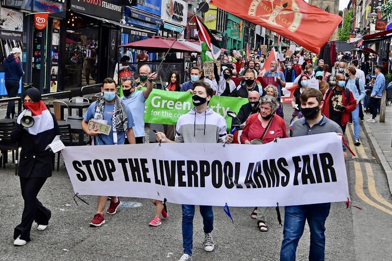 Liverpool Against The Arms Fair Acc Aoc Europe Demonstration 11 September