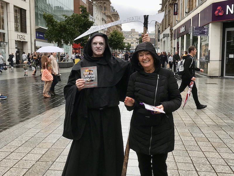 Liverpool Against The Arms Fair Acc Aoc Europe Demonstration 11 September Grim Reaper