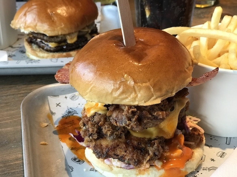 Fat Hippo In Lane 7 Manchester Buffalo Burger In Frint With Pbj Burger Behind
