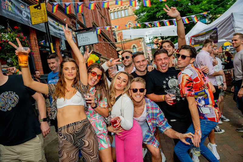 A Group Of Revellers At Manchester Pride 2021 Chris Keller Jackson