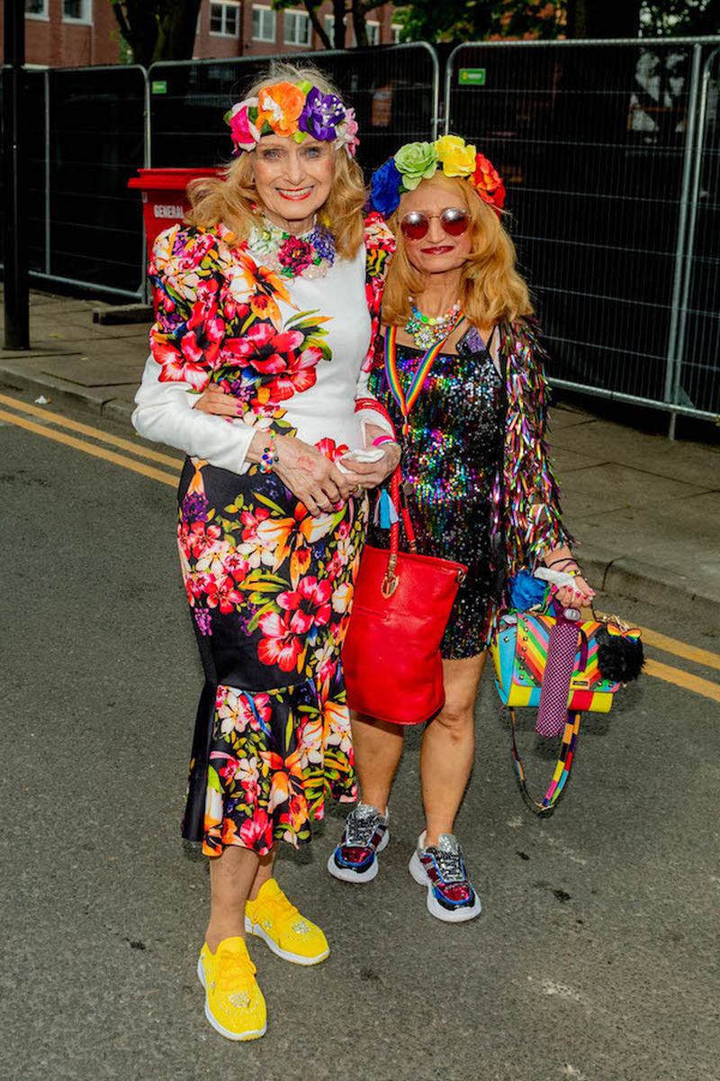 Smiling Older Ladies In Colourful Outfits At Manchester Pride 2021 Chris Keller Jackson