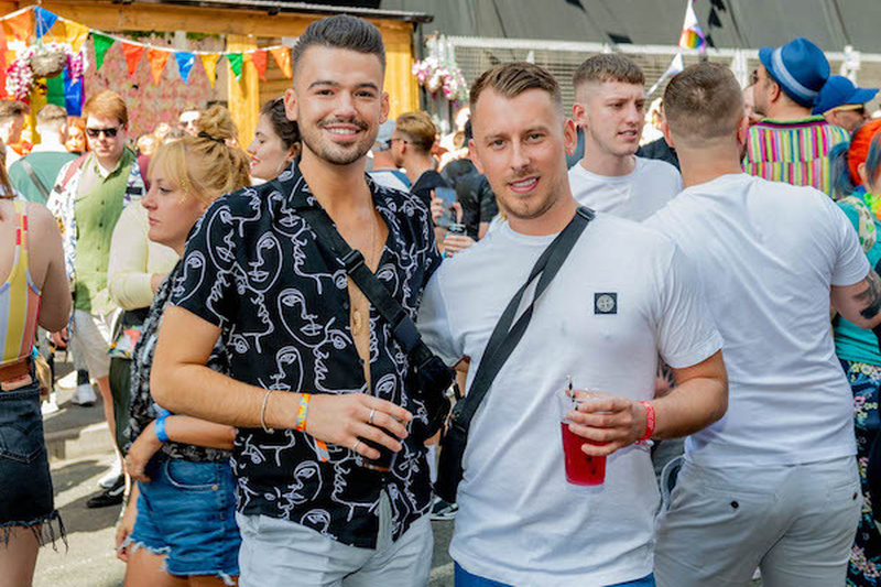 A Smiling Male Couple At Manchester Pride 2021 Chris Keller Jackson