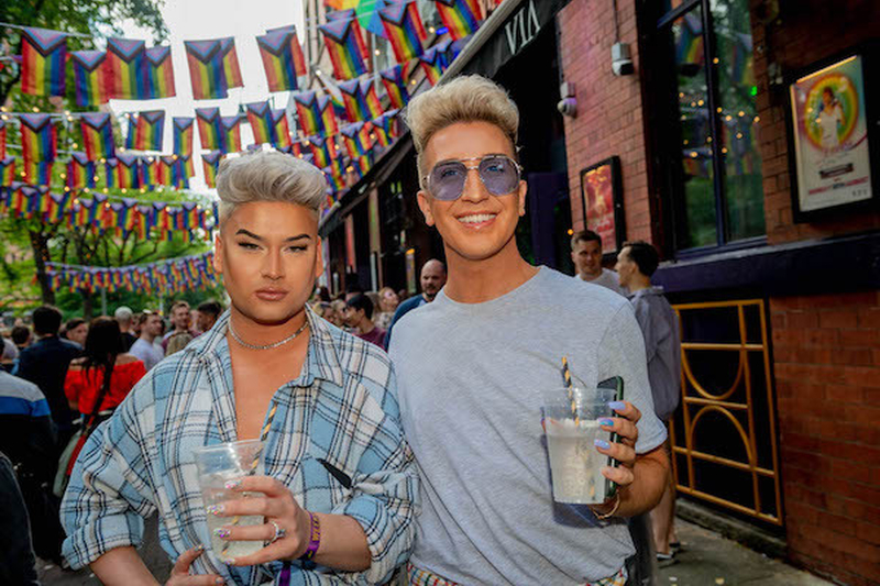 A Couple With Matching Blonde Quiffs At Manchester Pride 2021 Chris Keller Jackson