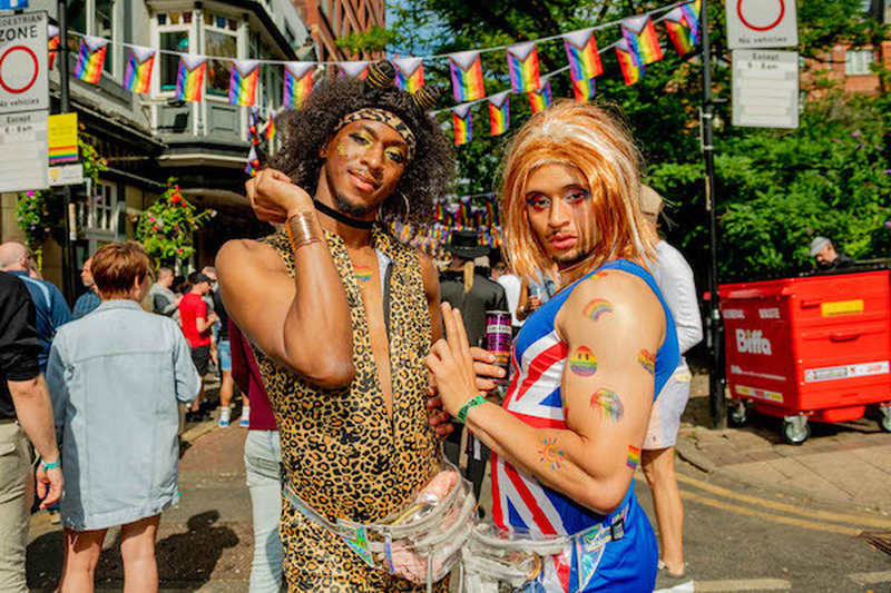 Two Men In Drag As Scary Spice And Ginger Spice At Manchester Pride 2021 Chris Keller Jackson
