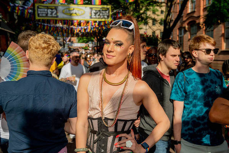 A Person With A Ponytail And Sunglasses At Manchester Pride 2021 Chris Keller Jackson