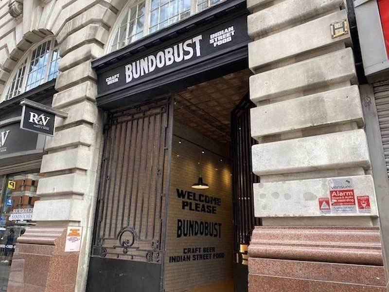 The Front Door Of Bundobust Brewery New Opening On Oxford Road Manchester