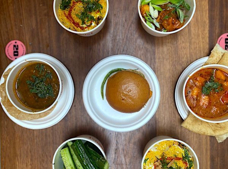 A Range Of Dishes At The New Bundobust On Oxford Road Manchester