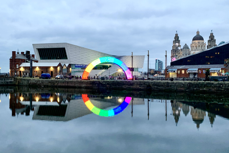 River Of Light Rhythm Of Light Liverpool Waterfront October 2021 Rainbow Bridge Free Events