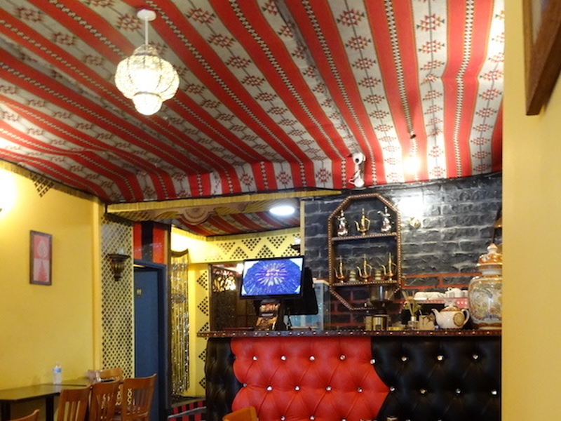 The Carpeted Ceiling And Bar At Moroccoriental In Leeds