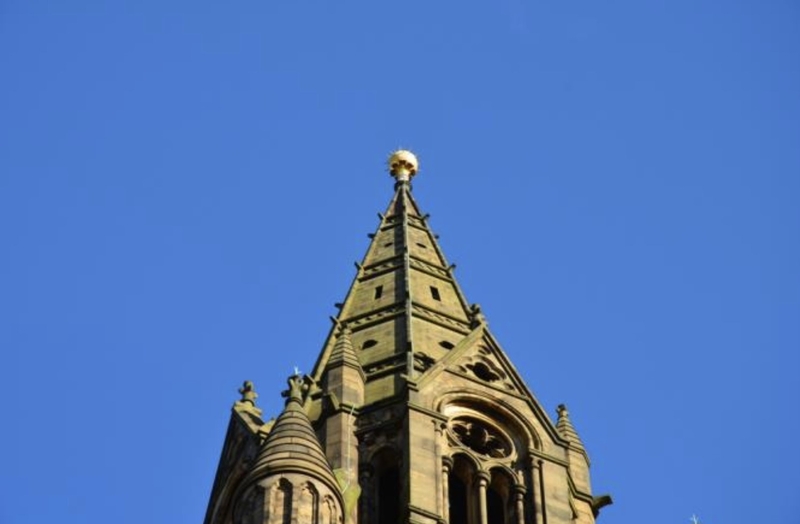 Symbols Of Manchester On City Buildings Town Hall