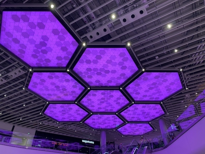 Honeycomb Lighting At The New Terminal Two At Manchester Airport