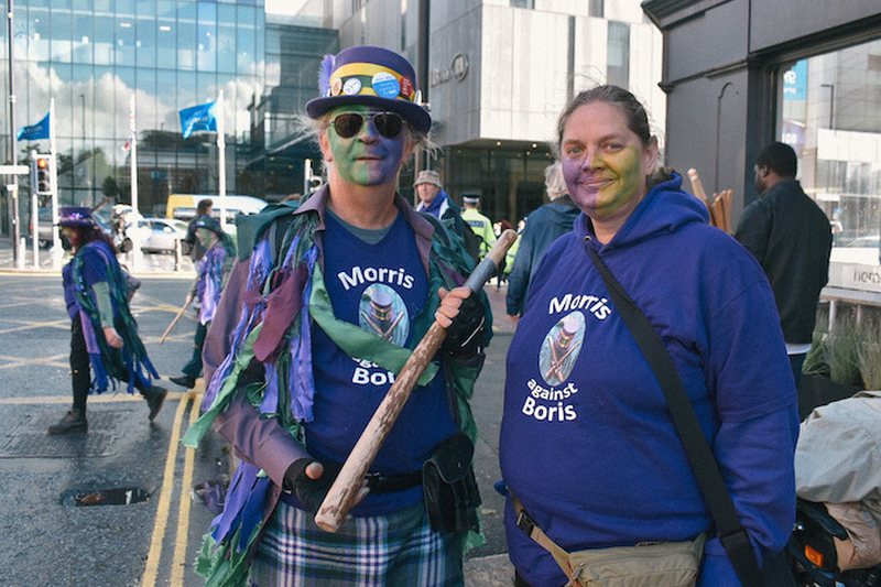 Some Anti Conservative Morris Dancers At The Conservative Conference This Month In Manchester