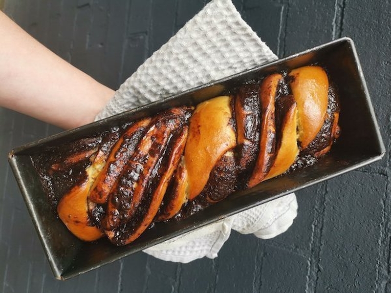 Fresh Babka from Manchester bakery Breadflowerwho are hosting a supper club at Manchester Union brewery taproom