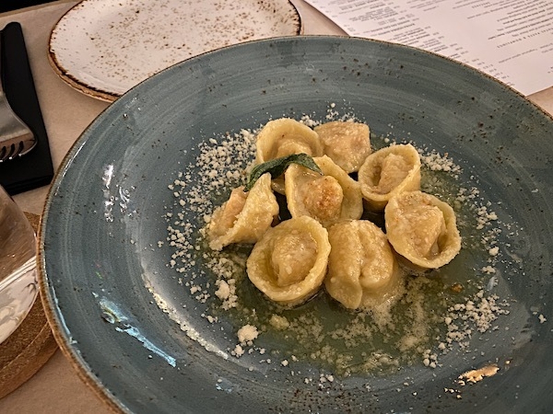 Ravioli Of The Day With Butternut Parmesan And Sage At The Sparrows Restaurant Manchester