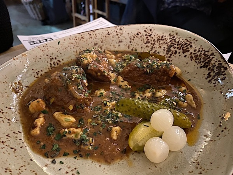 Goulash Tyrolese At The Sparrows Restaurant Manchester